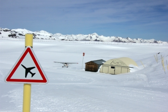 Airstrip, Val Thorens Airstrip and light aircraft, Val Thorens