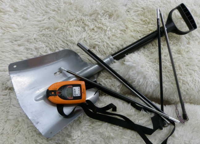 Transceiver, shovel, & probe Transceiver, shovel, & probe