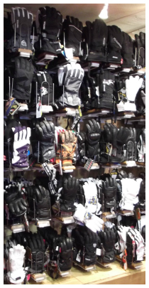 Gloves in Zenith ski shop Val Thorens ski shops, gloves. Zenith ski shop