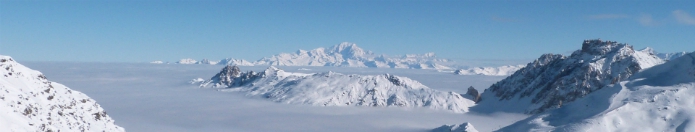 View of Mt Blanc from Val Thorens