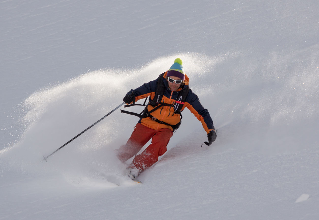 Off piste skier, Val Thorens, 6th April 2018 Off piste skier, Val Thorens, 6th April 2018