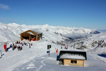 Webcam at La Moutiere Top of La Moutiere, Val Thorens, one of the locations where there's a webcam