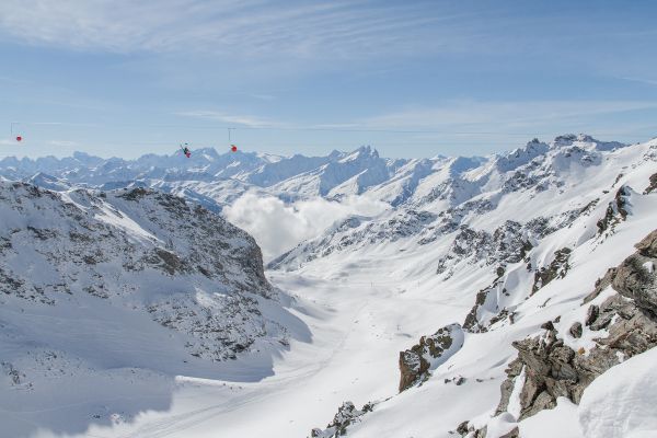 View from top of Funitel de Thorens toward Orelle
