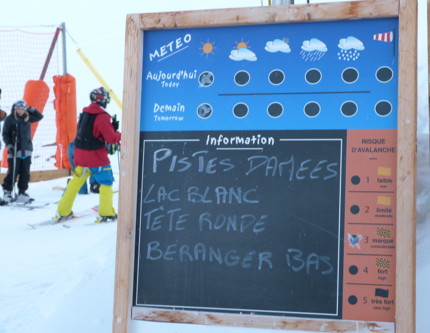 Pistes board, Val Thorens Pistes board, Val Thorens