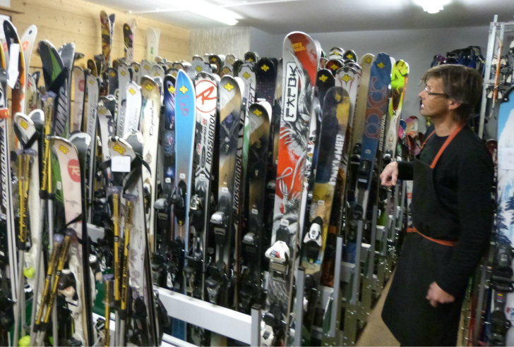 Ski hire at Zenith ski shop Zenith ski shop, Val Thorens - rental skis